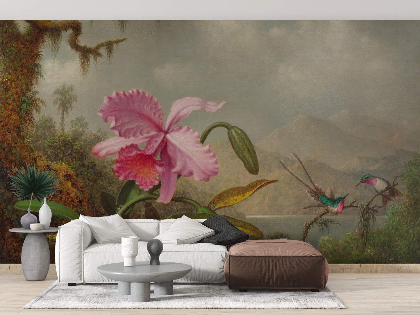 Elegant pastel floral wallpaper design