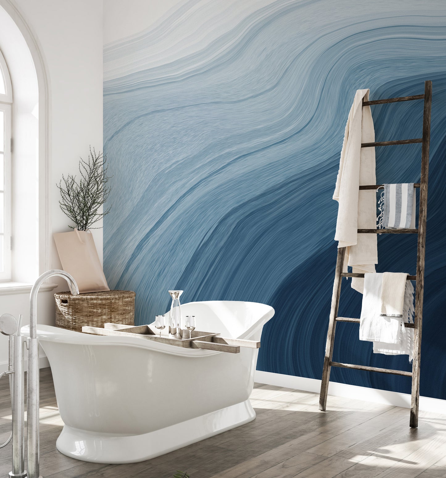 Ocean whispers mural for serene wall decor