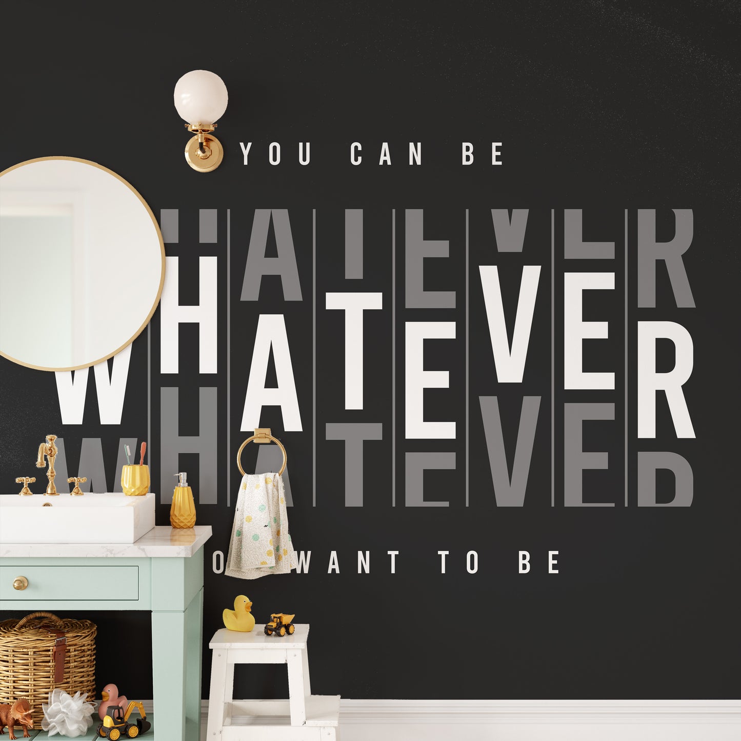Uplifting dreams office wall mural for workspaces
