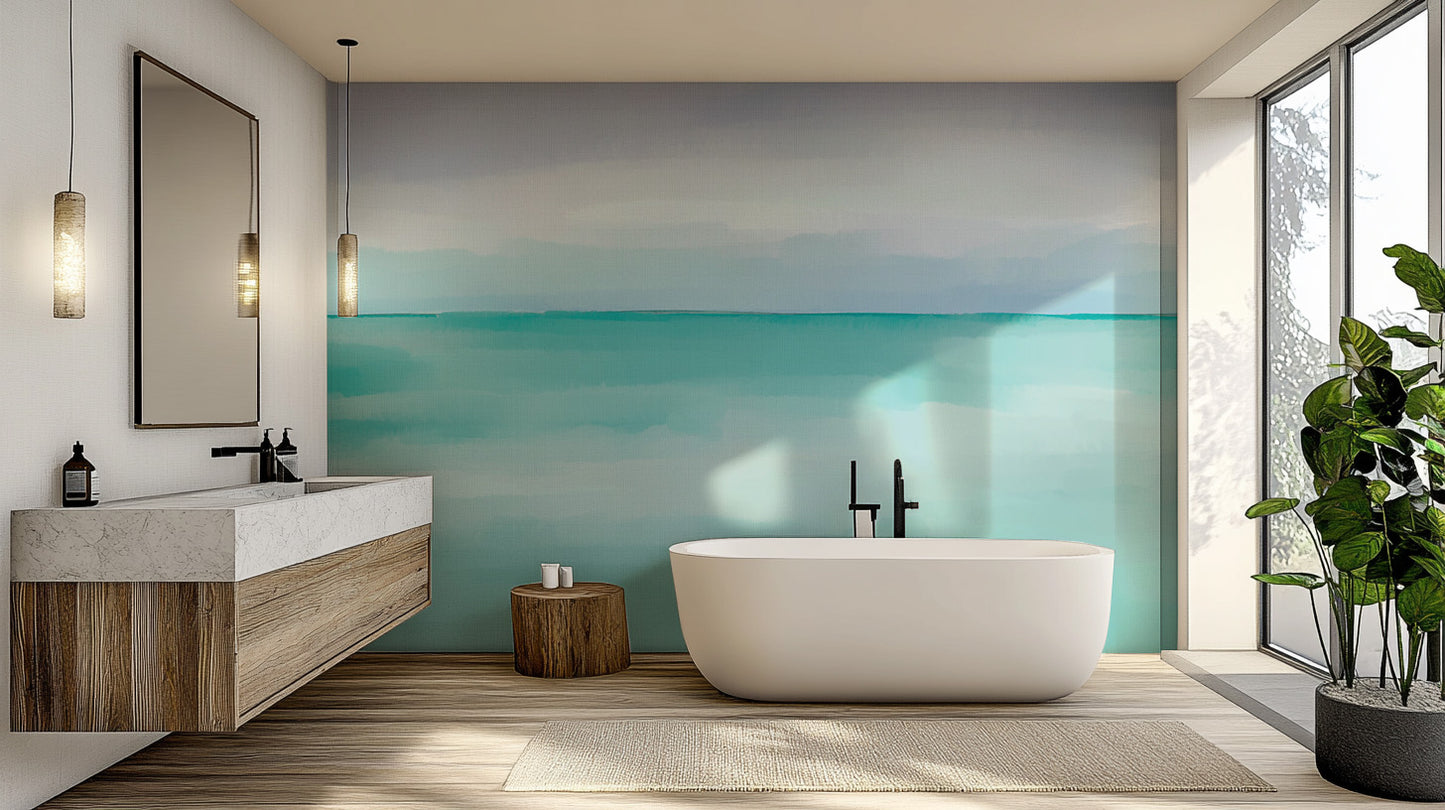 Beautiful coastal harmony wallpaper mural.