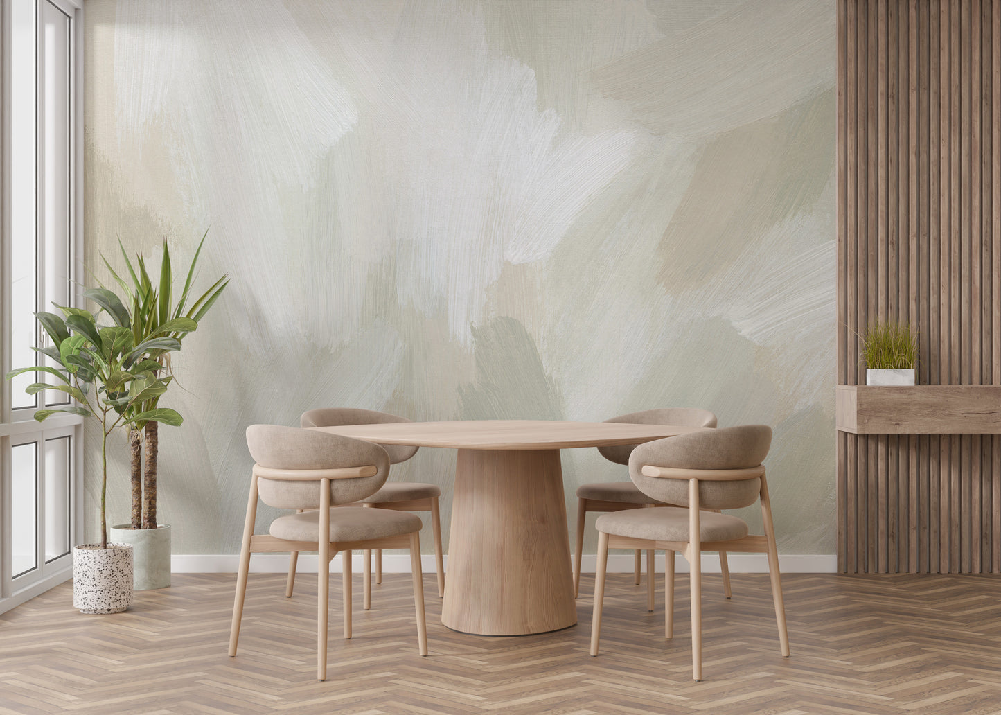 Pastel earth tones wall mural for modern decor