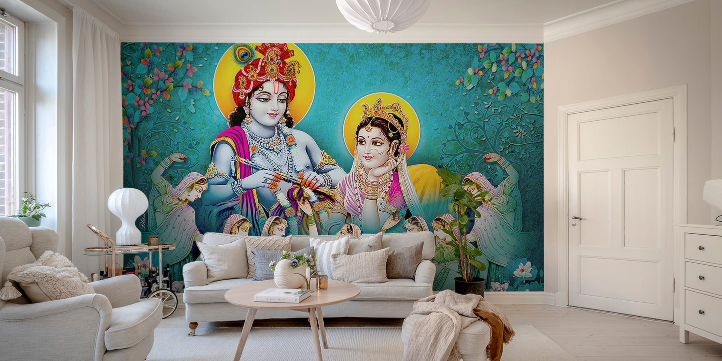 Radha Krishna wallpaper for serene vibes