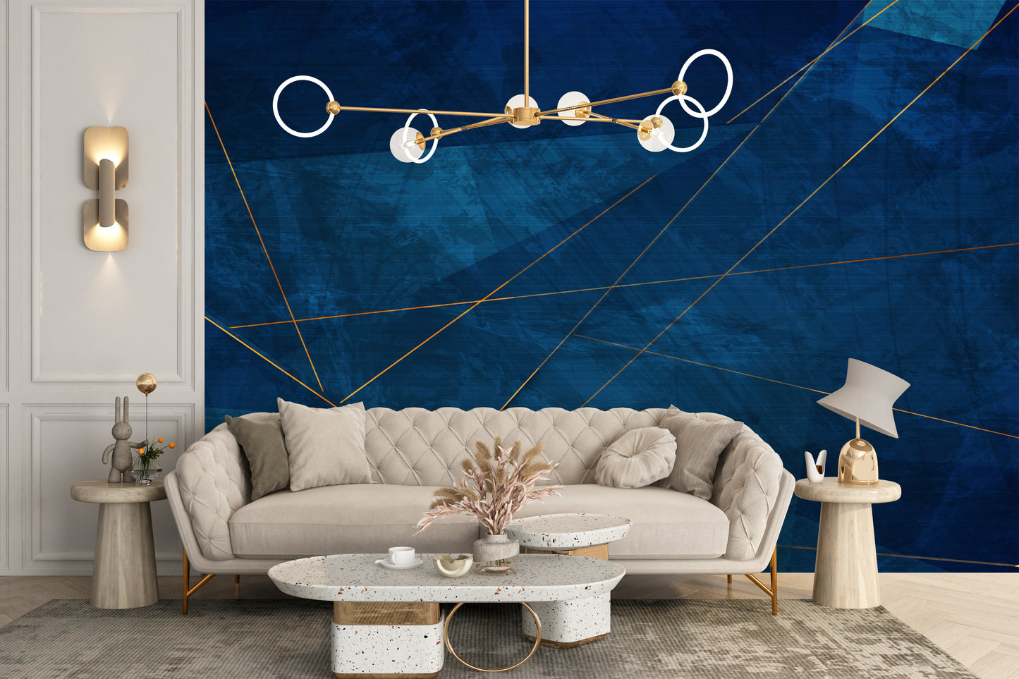 Unique abstract wall mural for decor