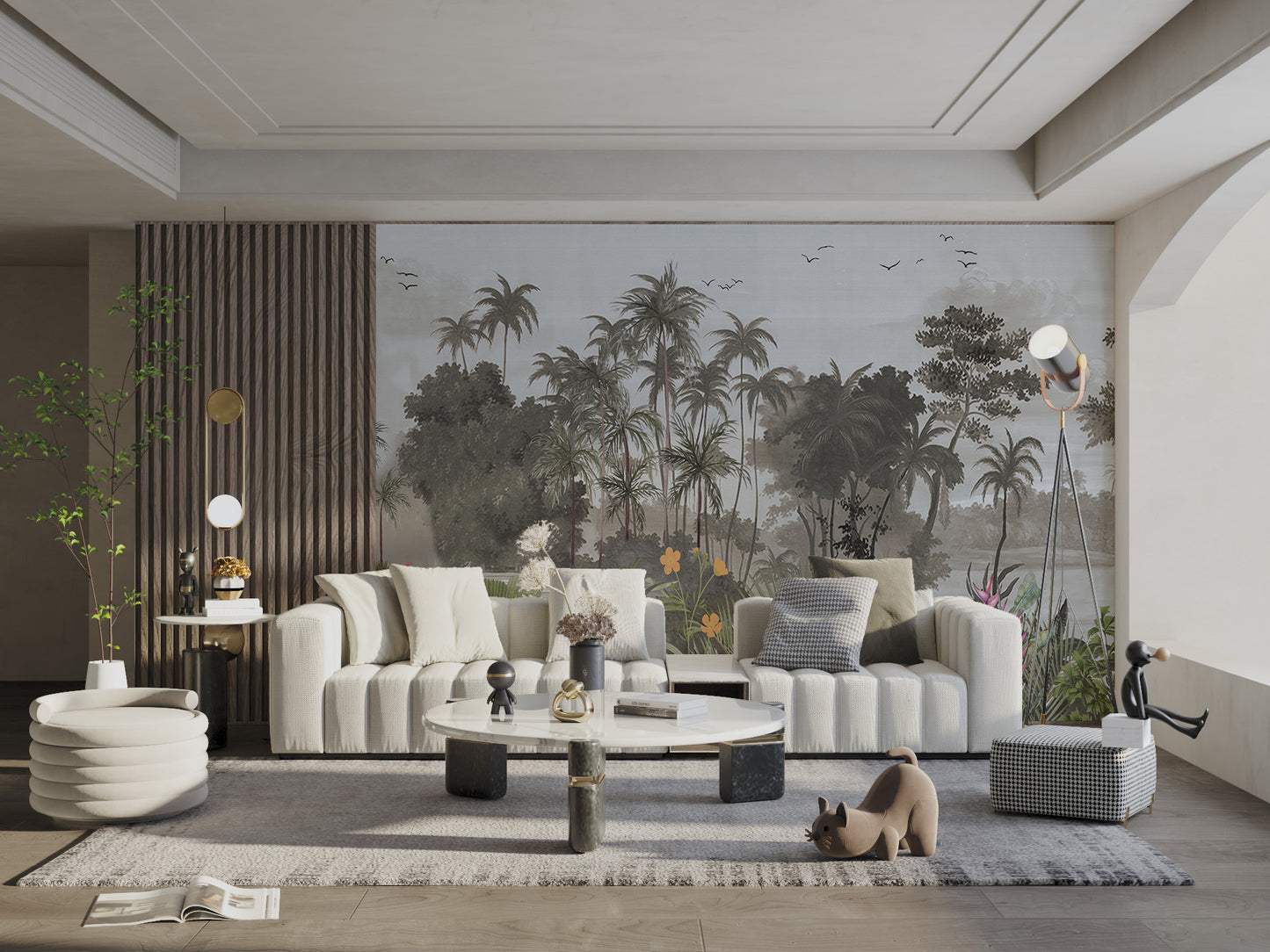 Lush Tropical Jungle Landscape Wallpaper