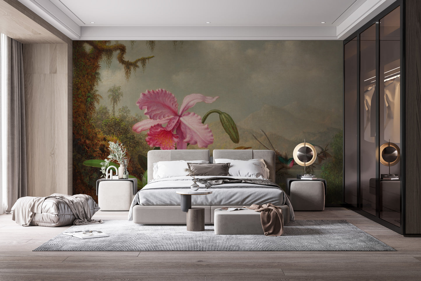 Serene pastel floral wallpaper for homes