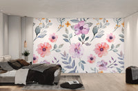 Modern watercolor flower wall decor