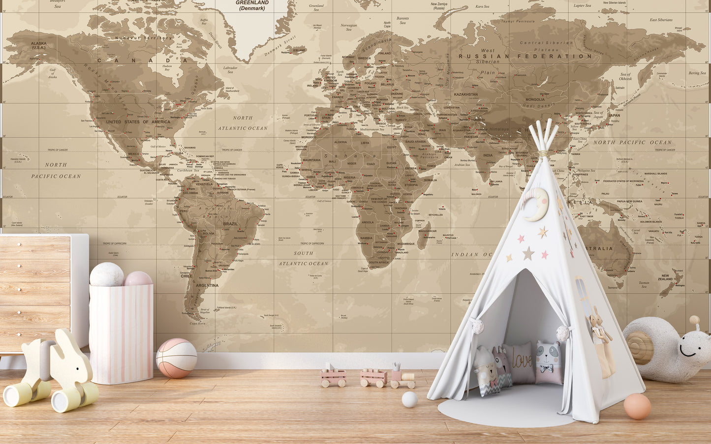 Earth Explorer map wallpaper mural vintage