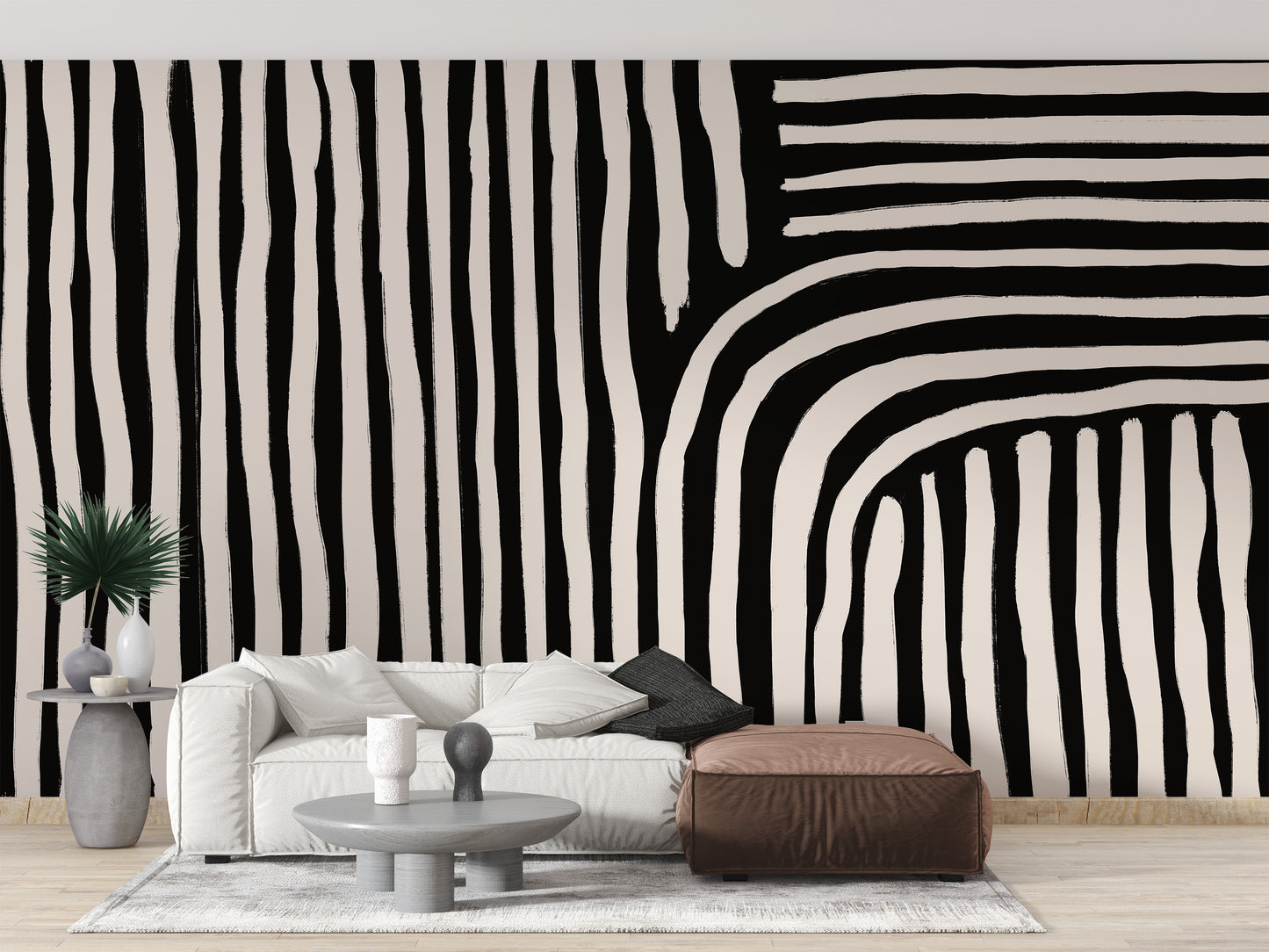 Stylish modern mosaic wall mural design
