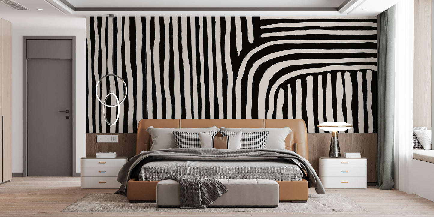 Sleek modern mosaic wall mural decor