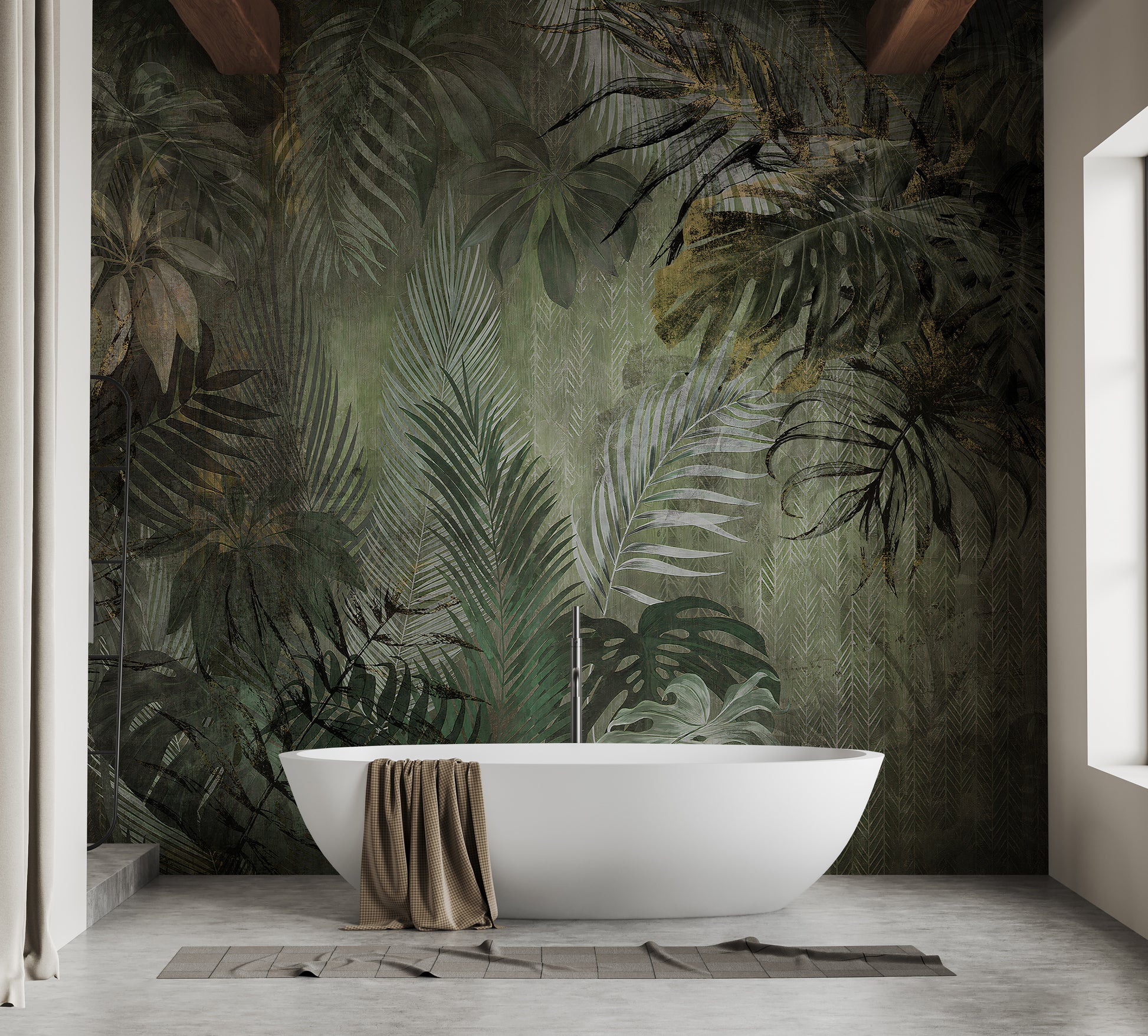 Elegant tropical wallpaper for easy decor