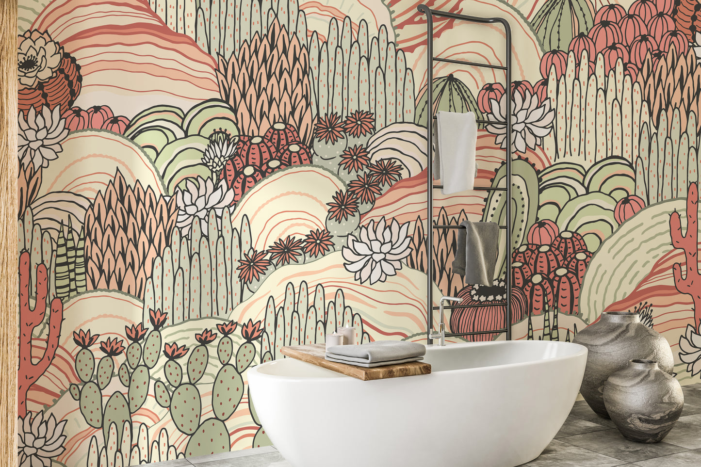 Tropical wallpaper palm leaves decor
