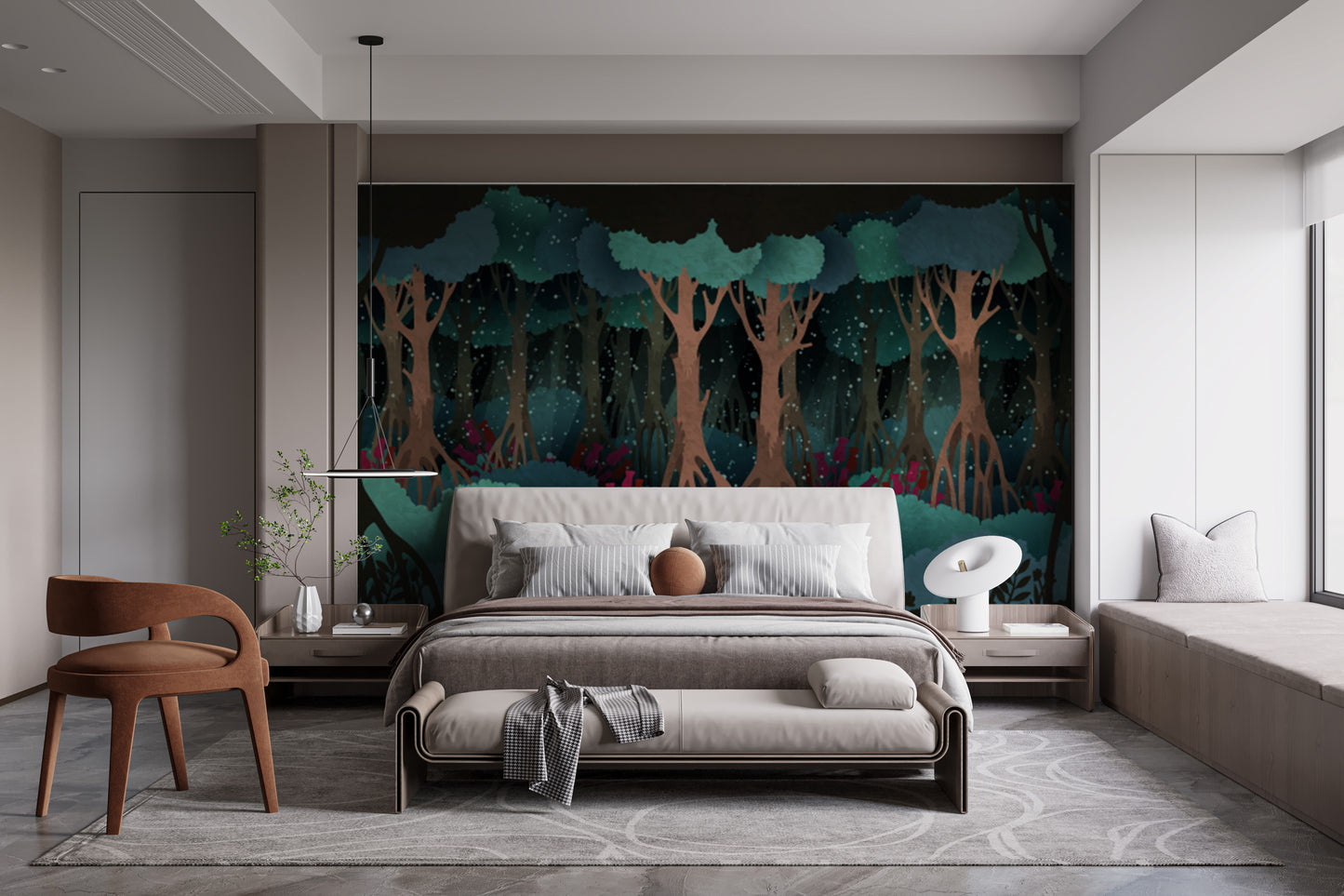 Serene fairytale forest wallpaper magic