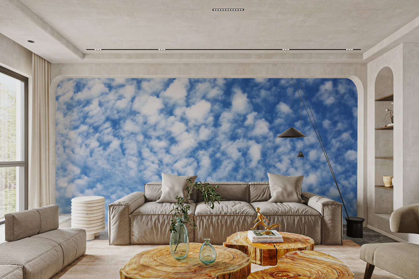 Tranquil cloudscape wallpaper for walls
