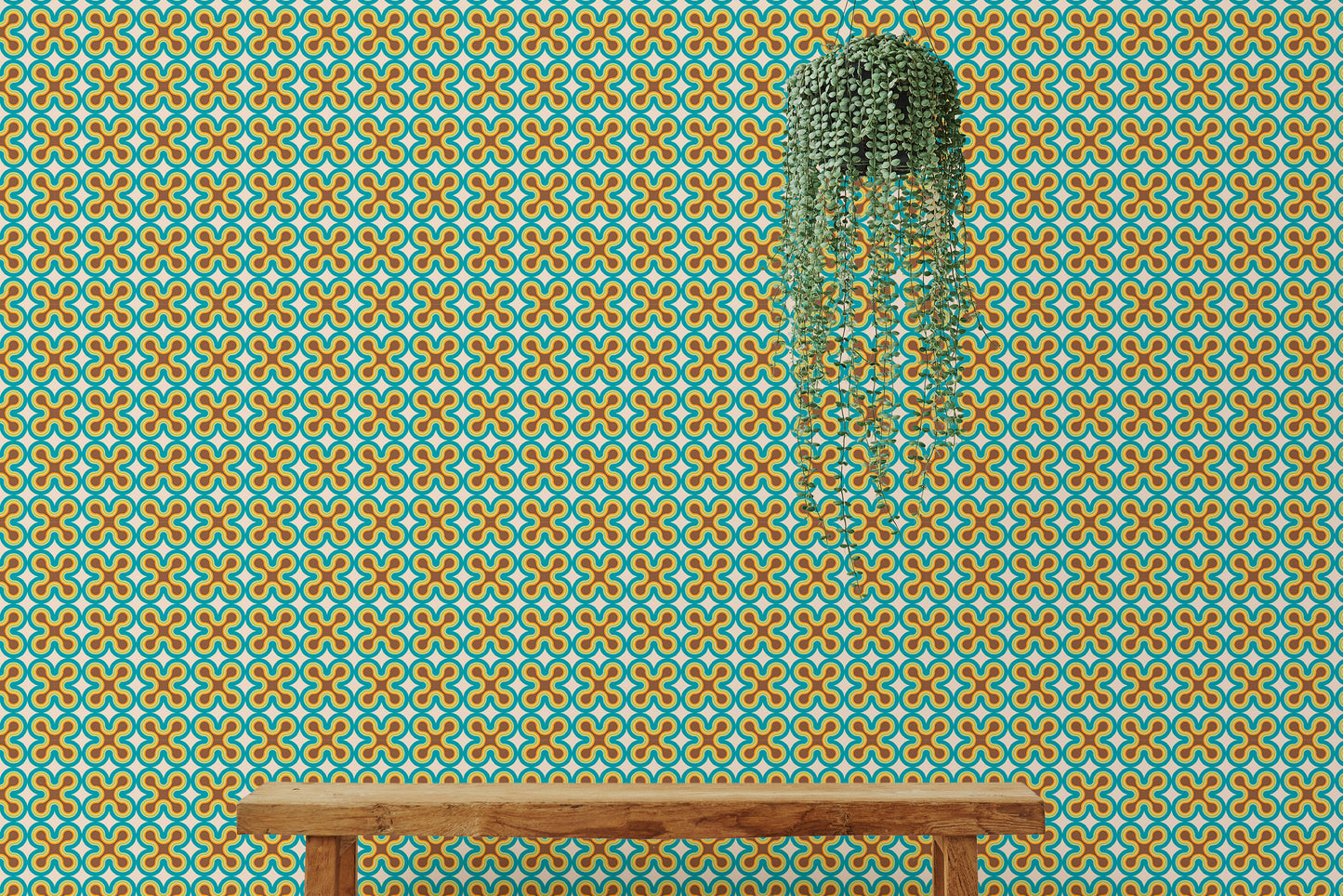 Colorful Upholstery Modern Art Pattern Old Wallpaper