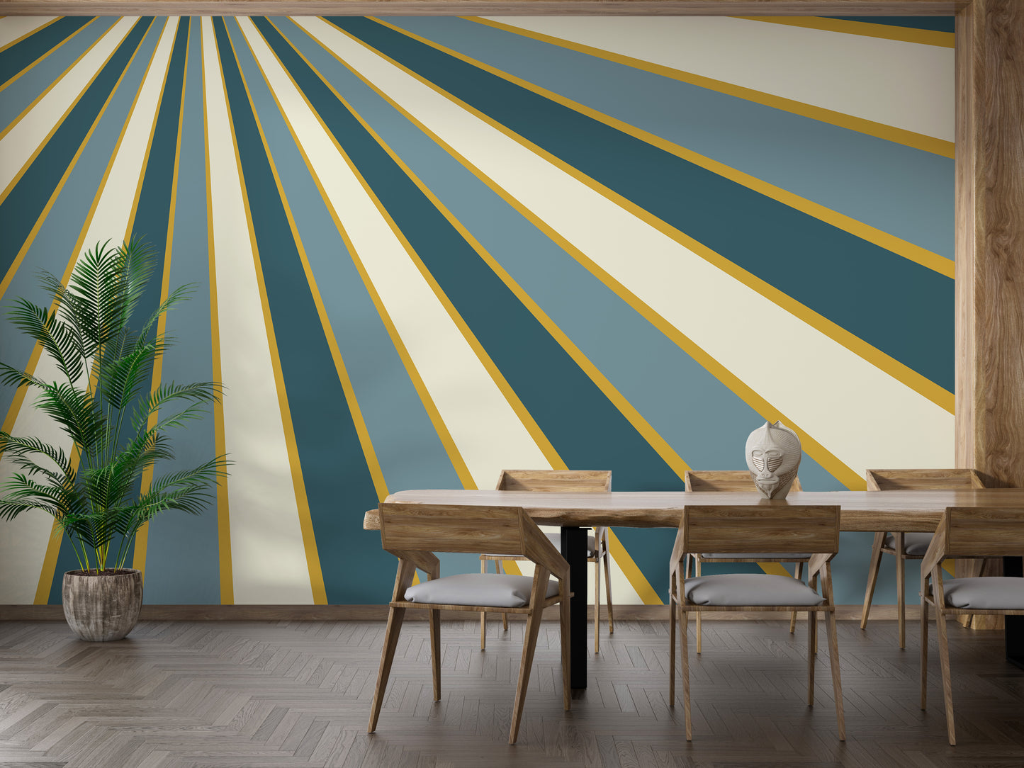 Stylish striped pattern mural wallpaper