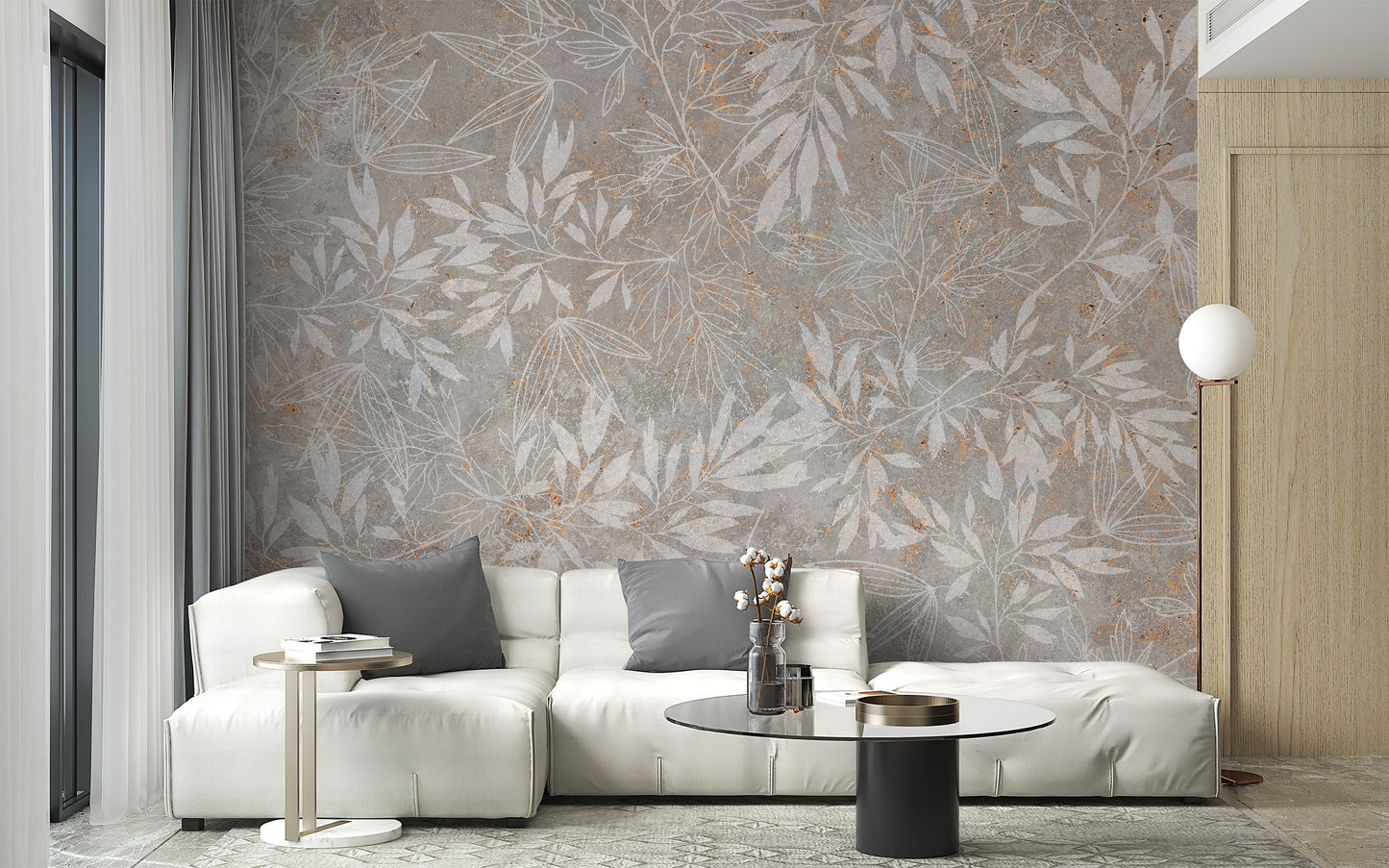 Nature-inspired autumn mural enhances walls