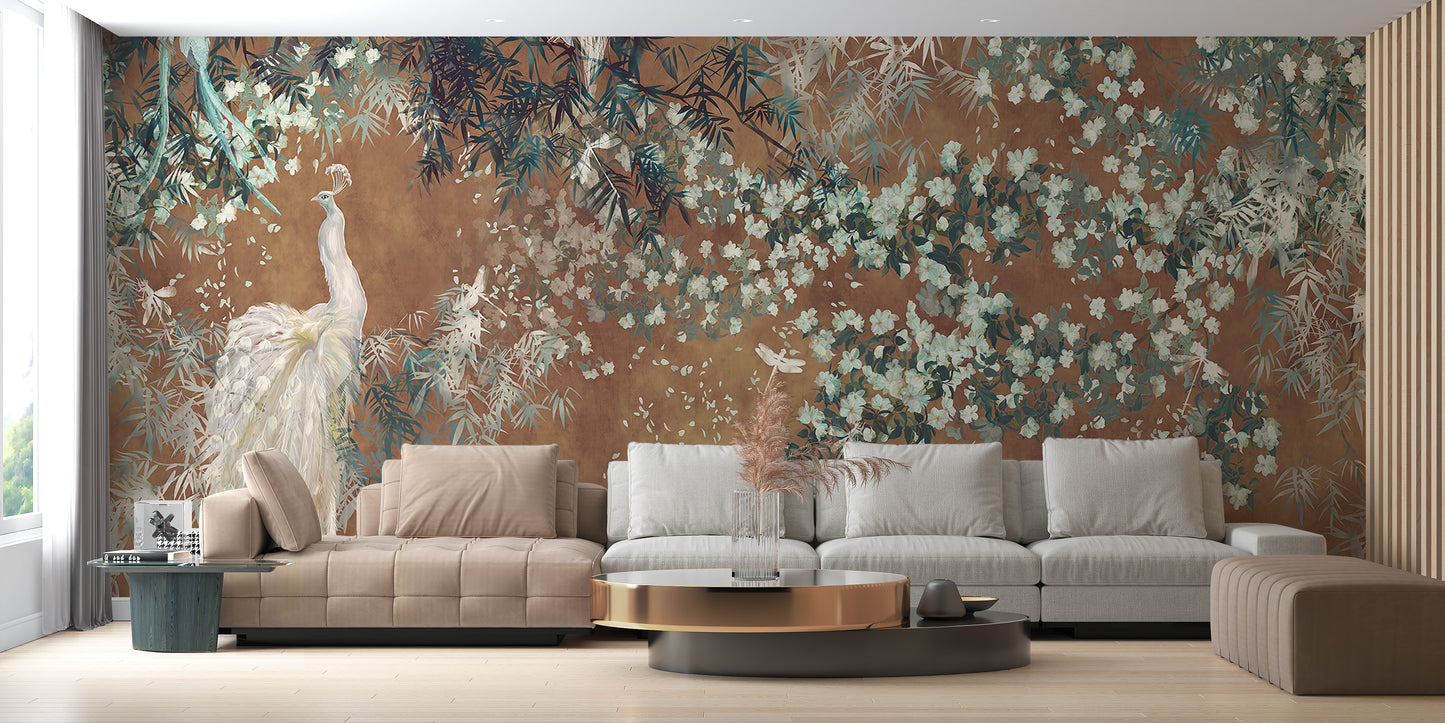 Peacock and floral elegance for stylish home décor