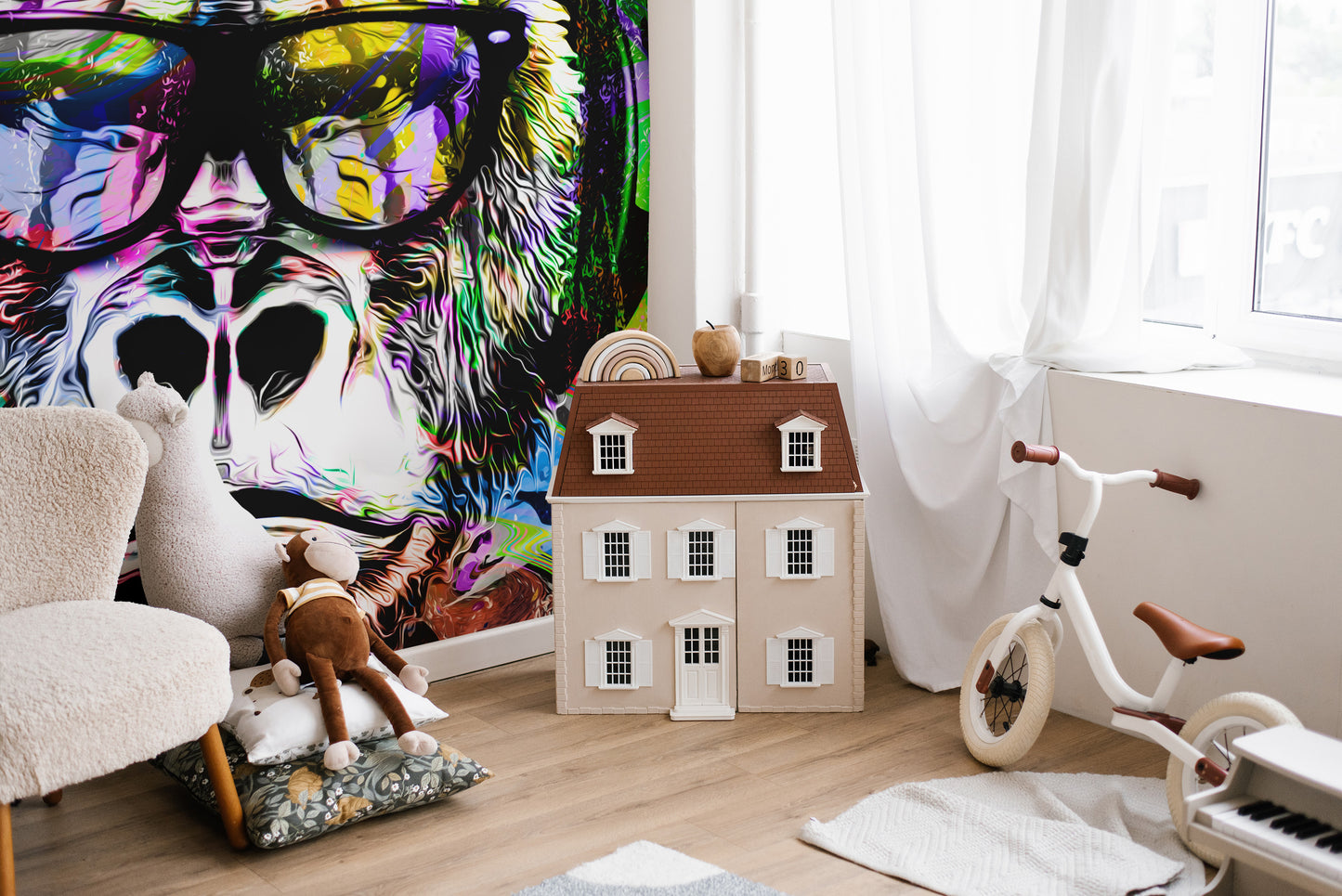 Urban Jungle Graffiti Mural Wallpaper