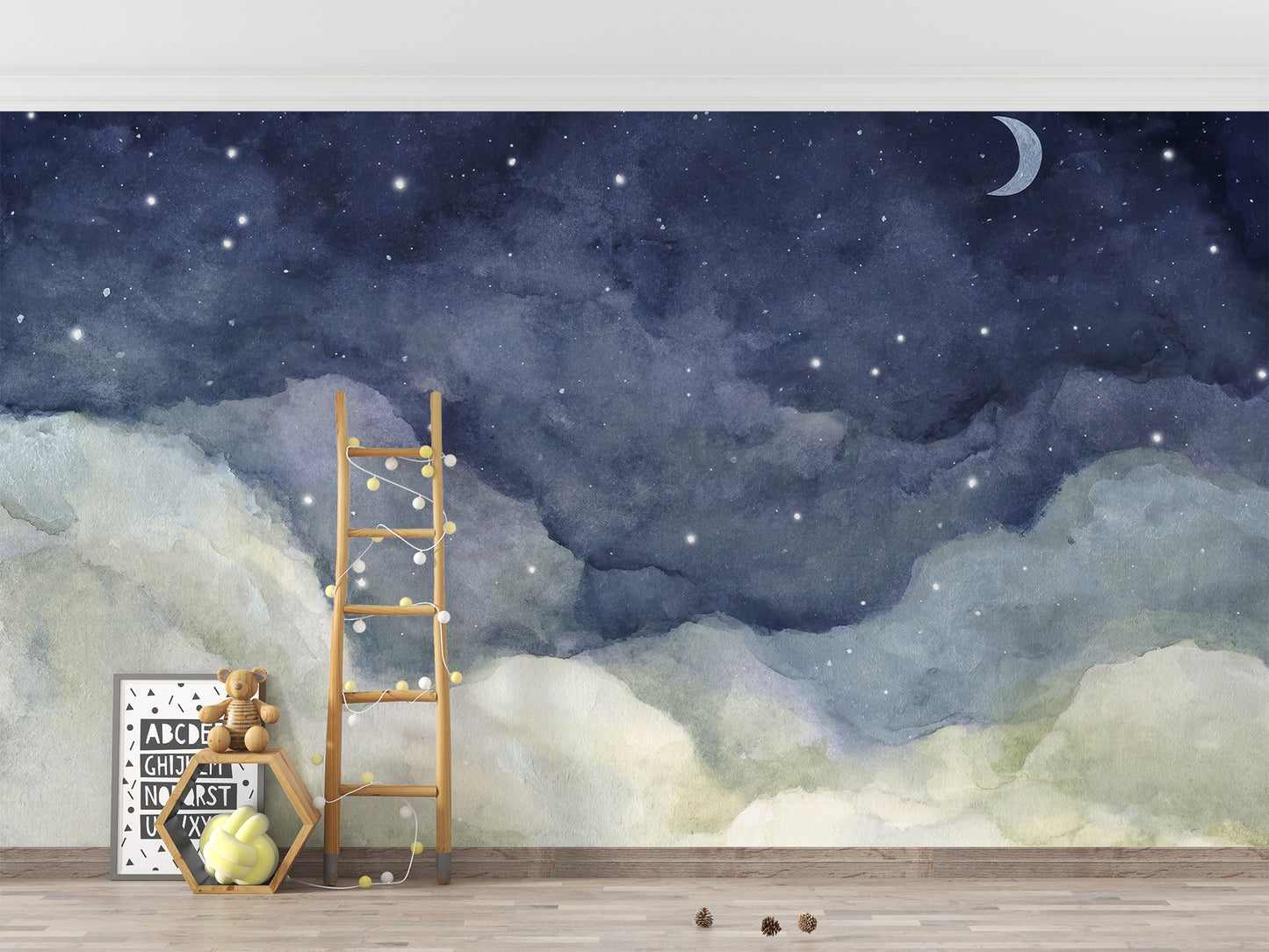 Night Sky Star Pattern Wallpaper Mural