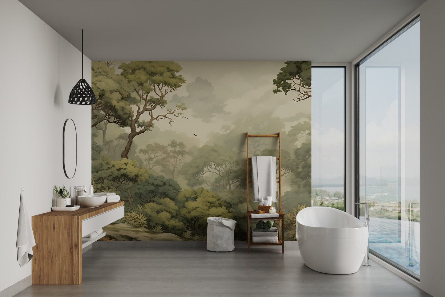 Traditional Japanese nature wall decor