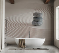 Calm Zen garden mural for tranquil vibes
