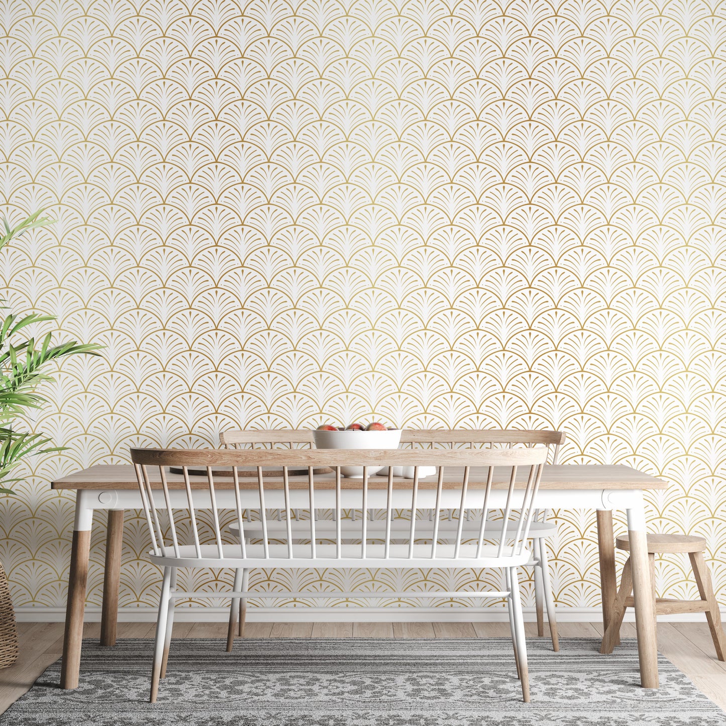 Removable arch wallpaper for statement walls
