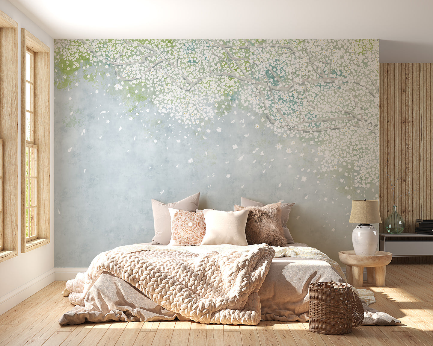 Tranquil vintage arbor wallpaper for walls.