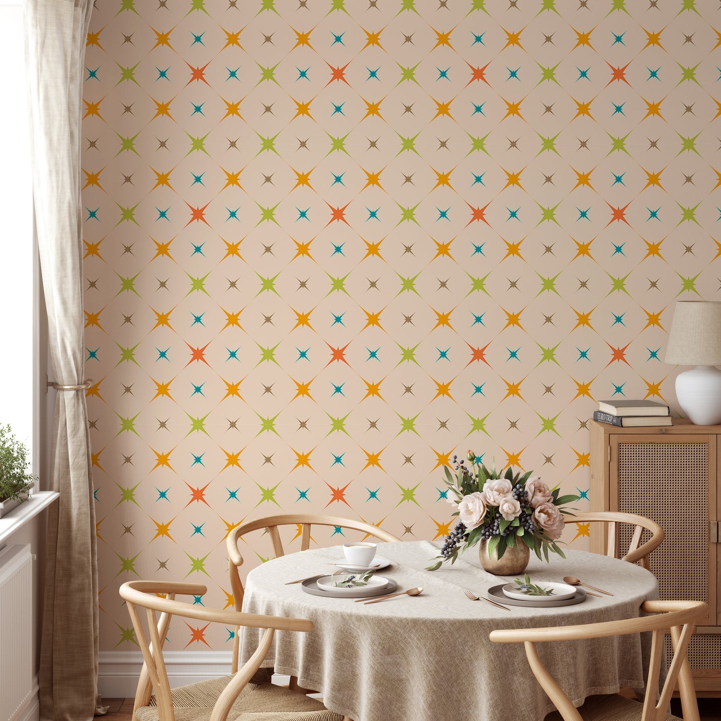 Classic Vintage Atomic Starburst Wall Print