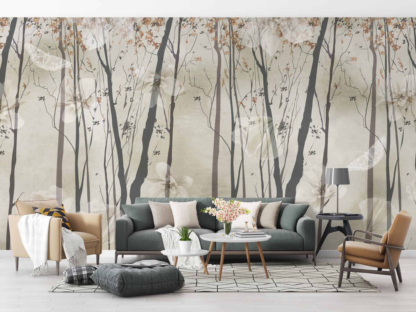 String of Lights Wood Wall Mural