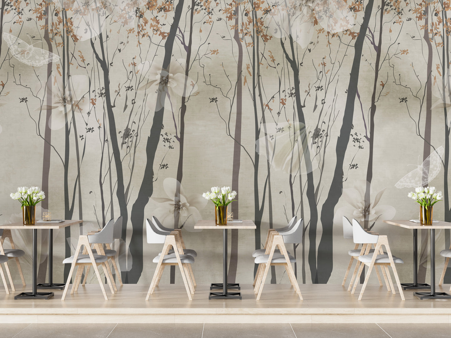 String of Lights Wood Wall Mural