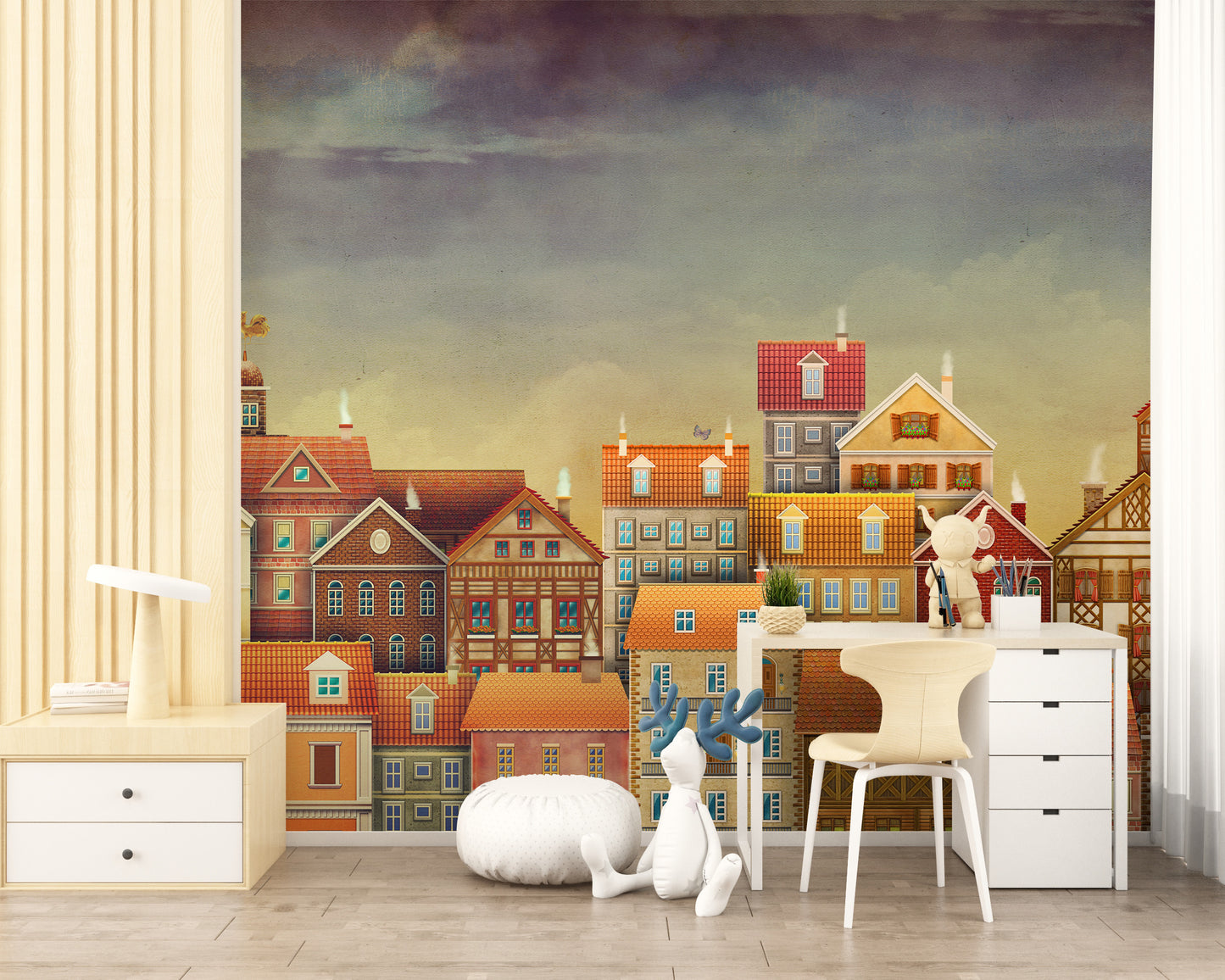 Artistic village mural design