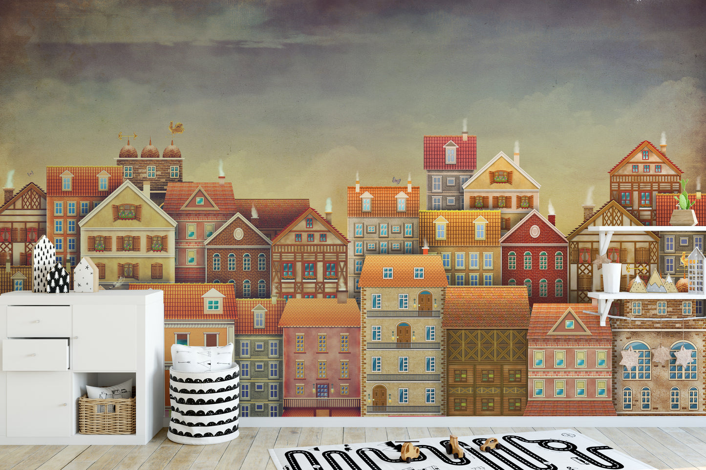 Dark themed house mural