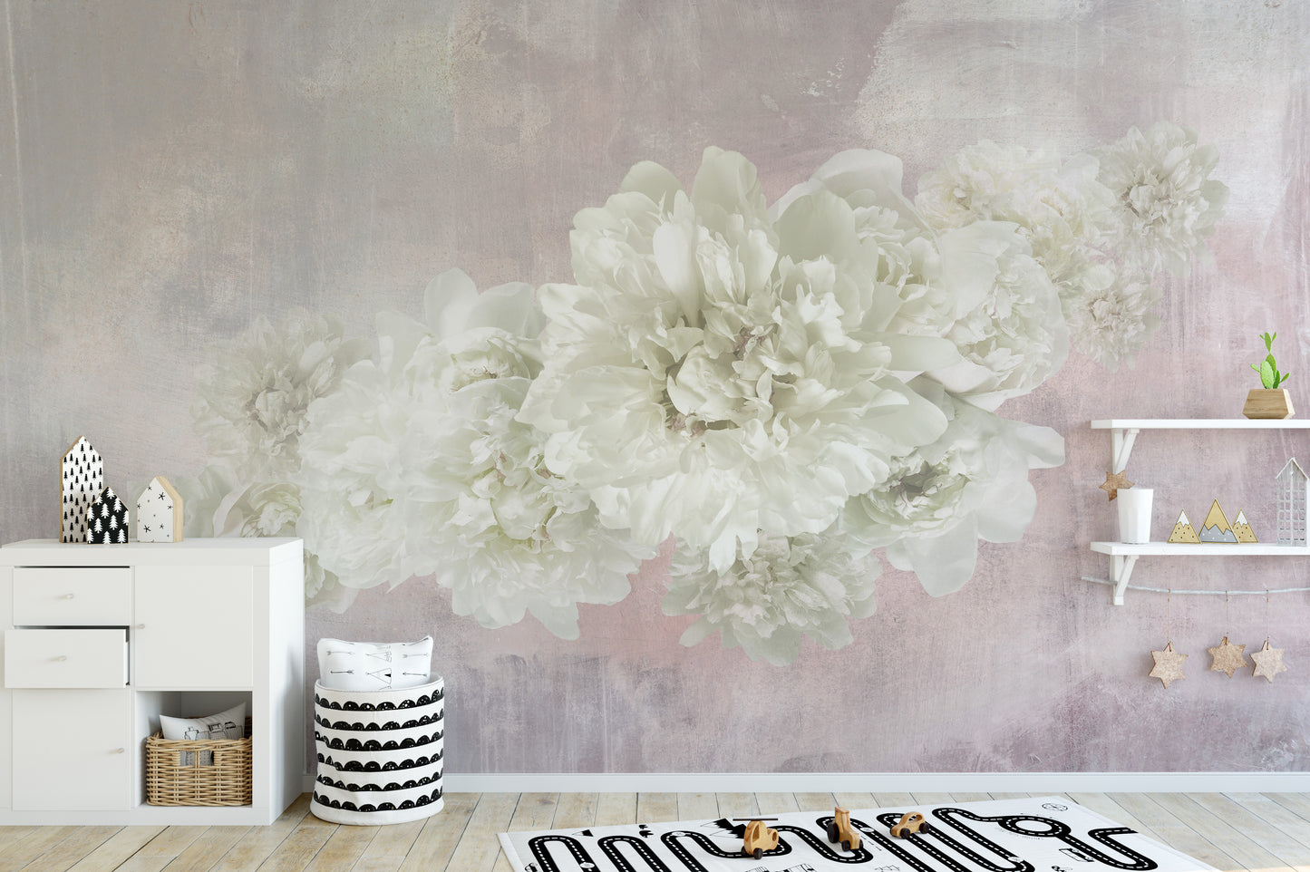 Peony flower wallpaper design