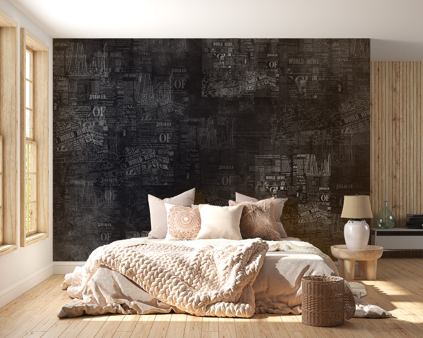 Artistic newspaper headlines wallpaper