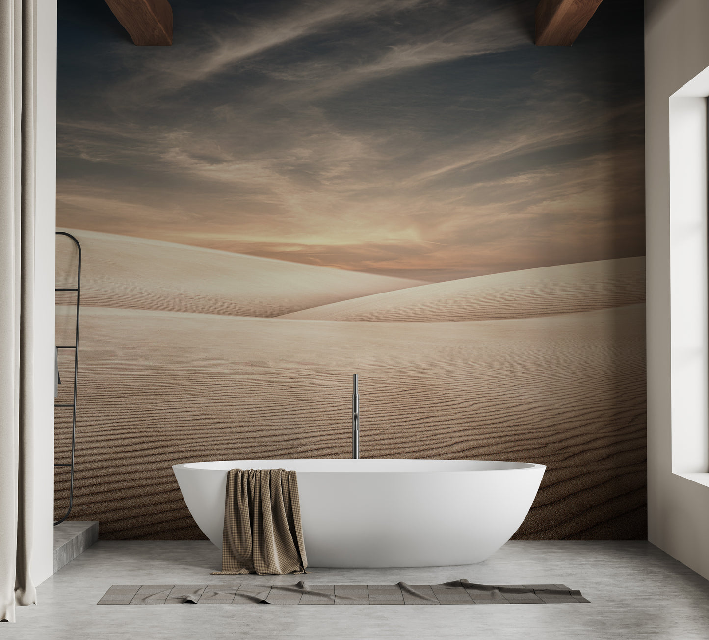 Scenic mural featuring the beauty of desert dune landscapes.