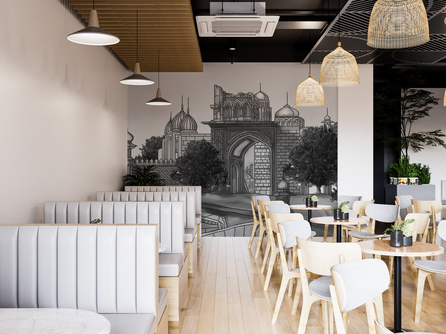 Royal Mughal mural blending tradition with timeless elegance.