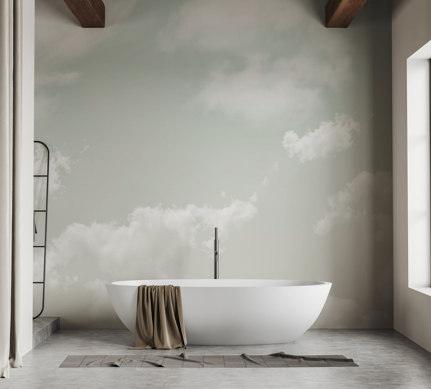 Heavenly horizons mural for serene and calming wall decor.