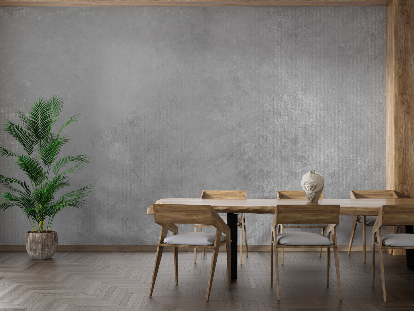 Rustic texture gray mural blending simplicity and elegance.