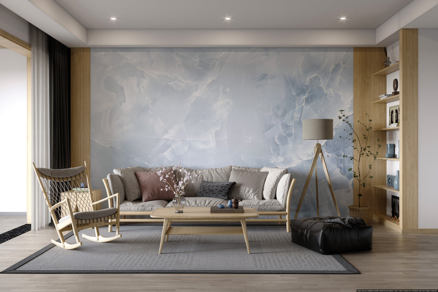 Blue Marble Texture Wallpaper Mural