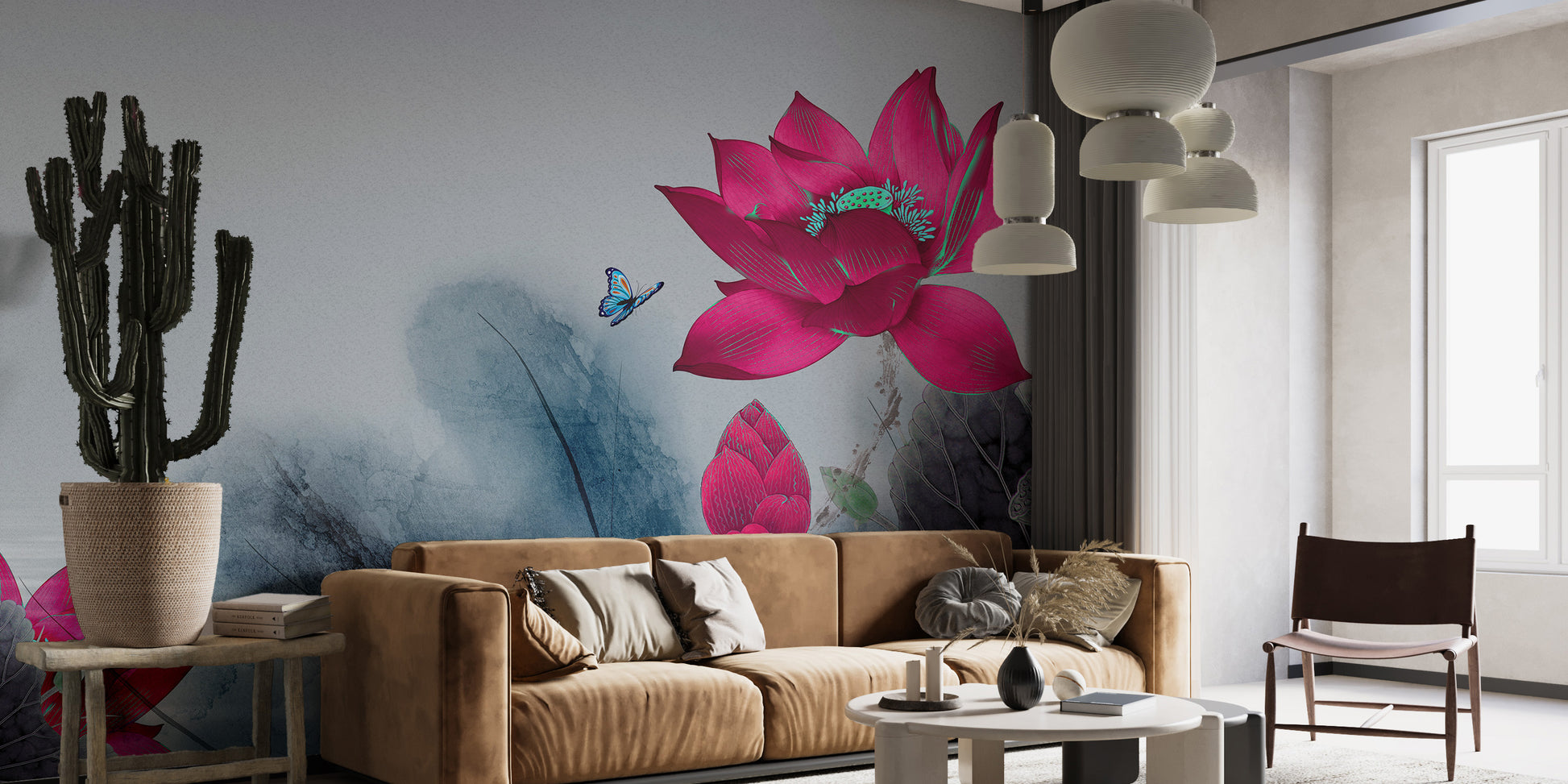 Premium Lotus Flower Removable Wallpaper Mural