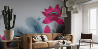 Premium Lotus Flower Removable Wallpaper Mural