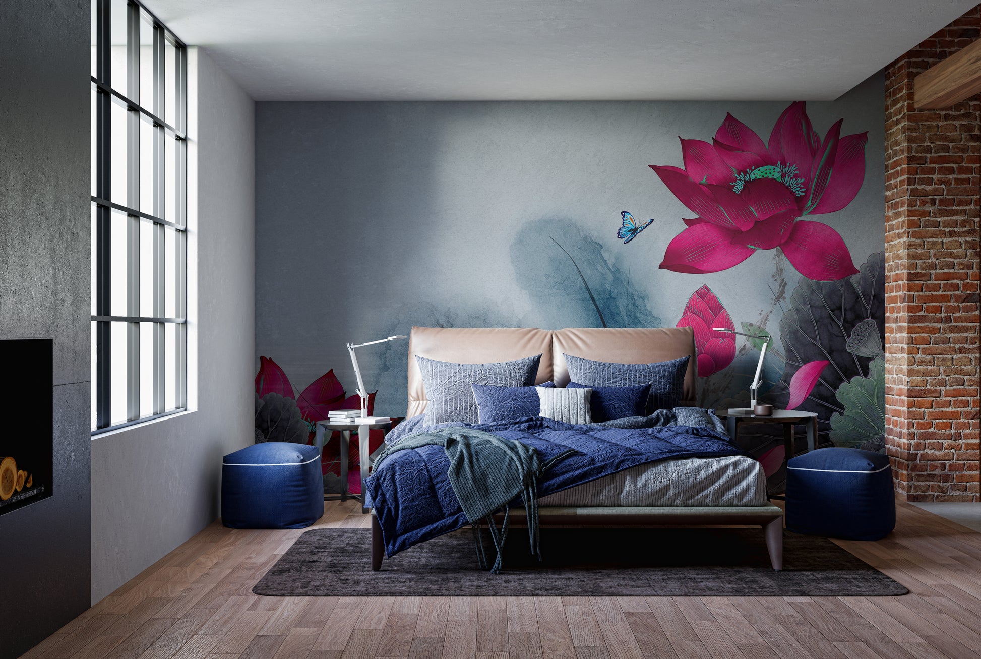 Stunning Lotus Flower Removable Wallpaper Mural