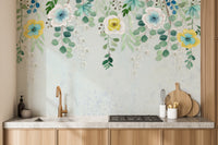 Artistic Flourishing Blossoms Wallpaper Wall Veil