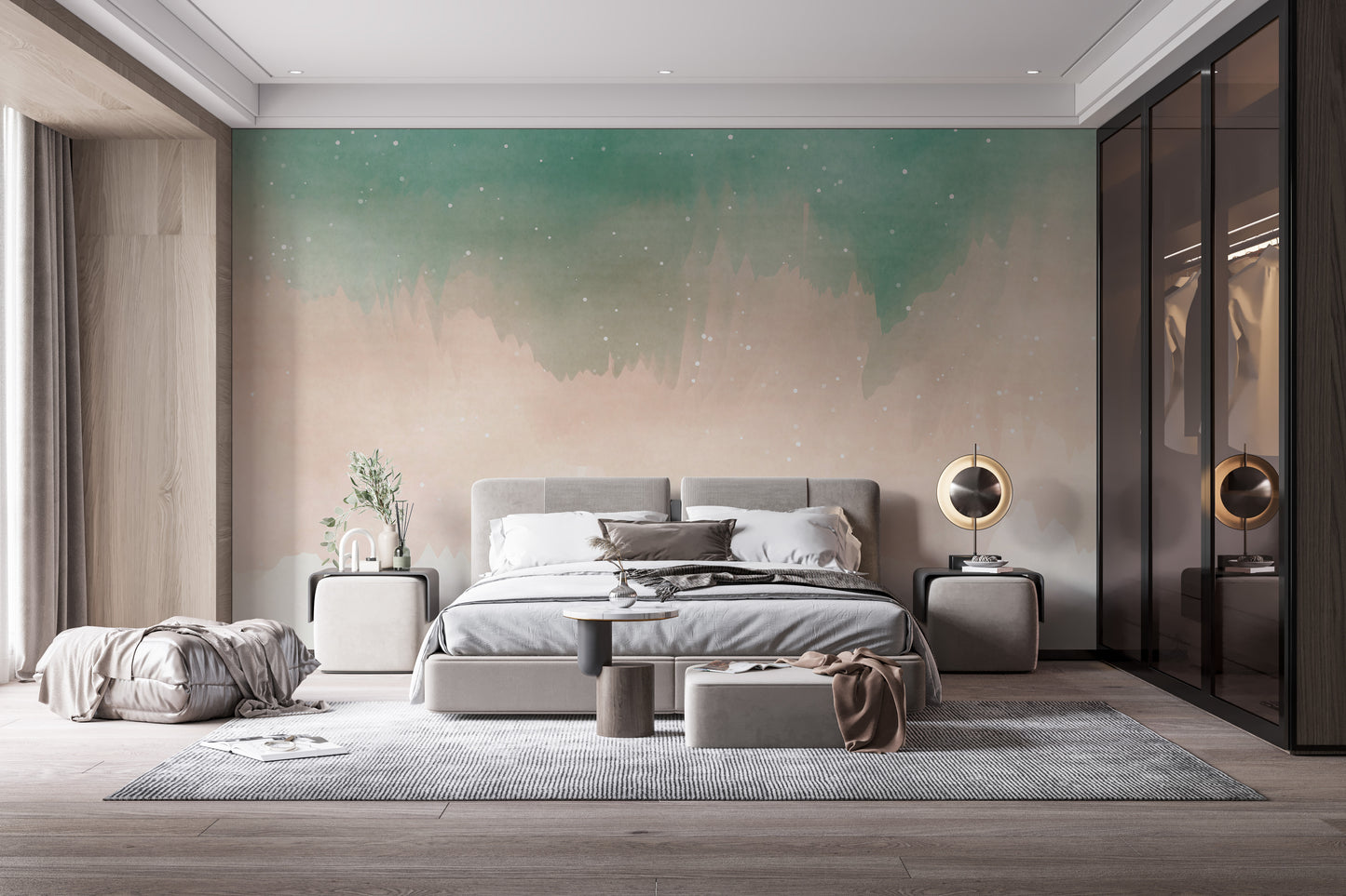 Stylish Watercolor Ombre Wall Mural