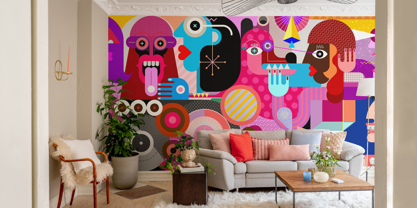 Collective Abstract Vision Wall Mural for Modern Walls