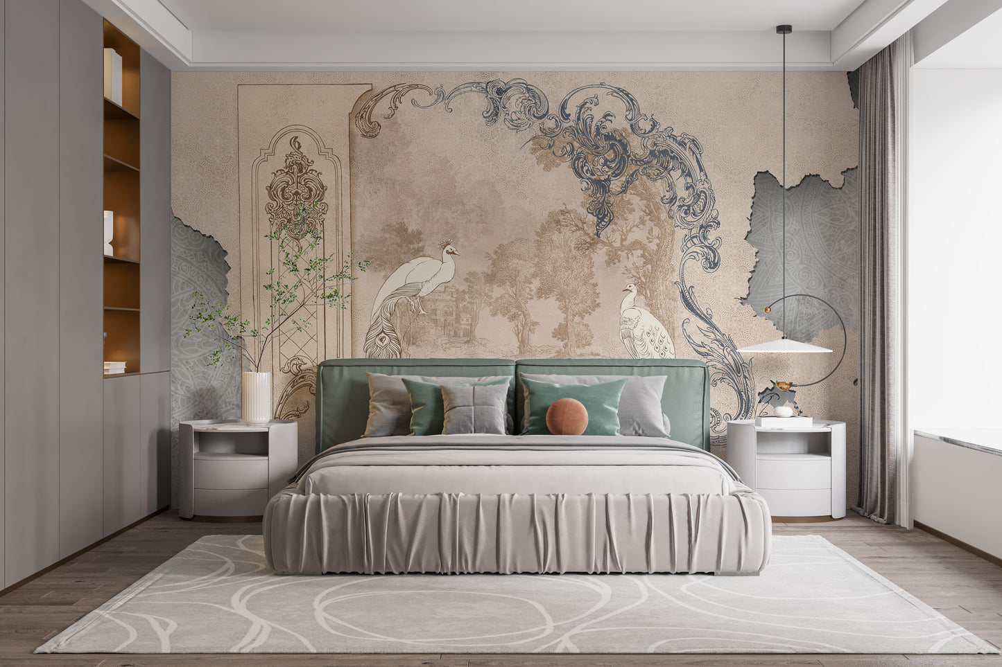 Tropical Concrete Bliss Removable Mural for natural vibes