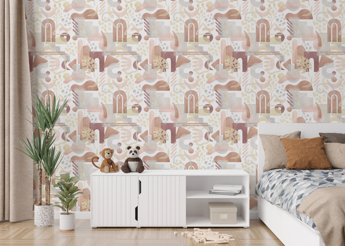 Abstract Watercolor Symphony Wallpaper Mural for a chic touch