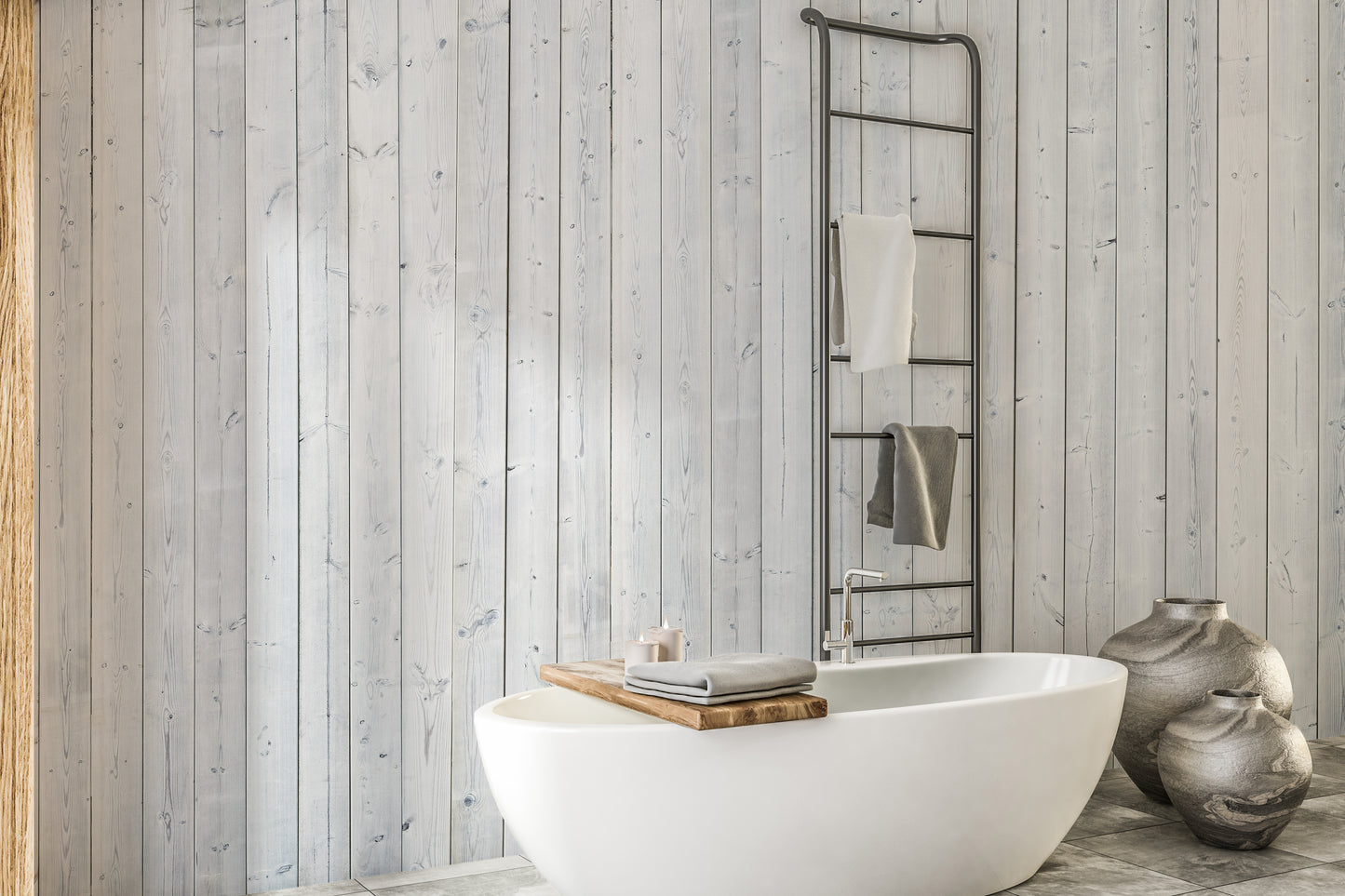 Authentic Wood Plank Wall Mural for a rustic touch