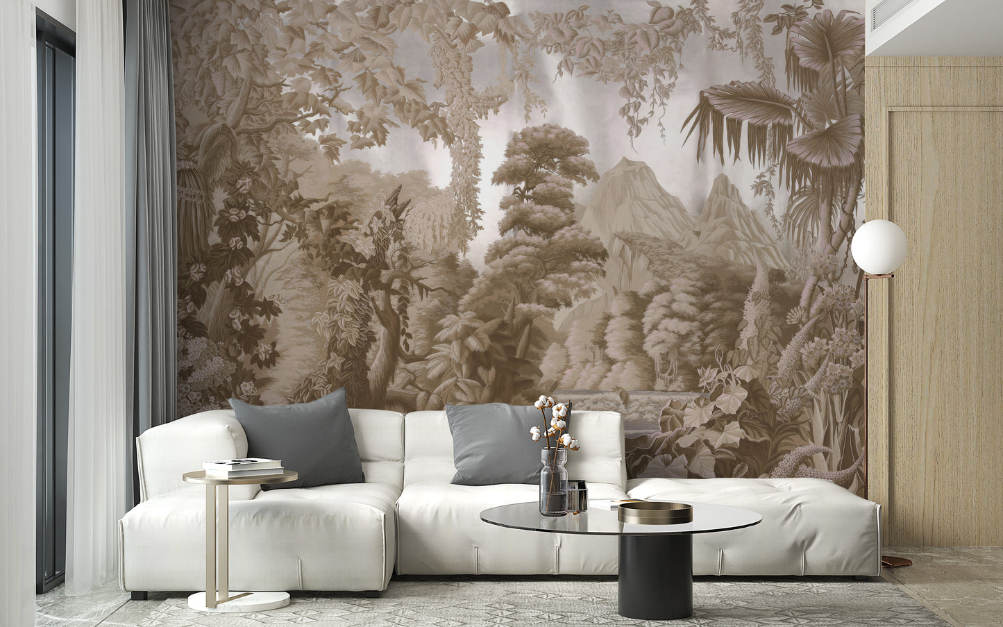 Exotic Jungle Wall Mural for a wild, tropical atmosphere