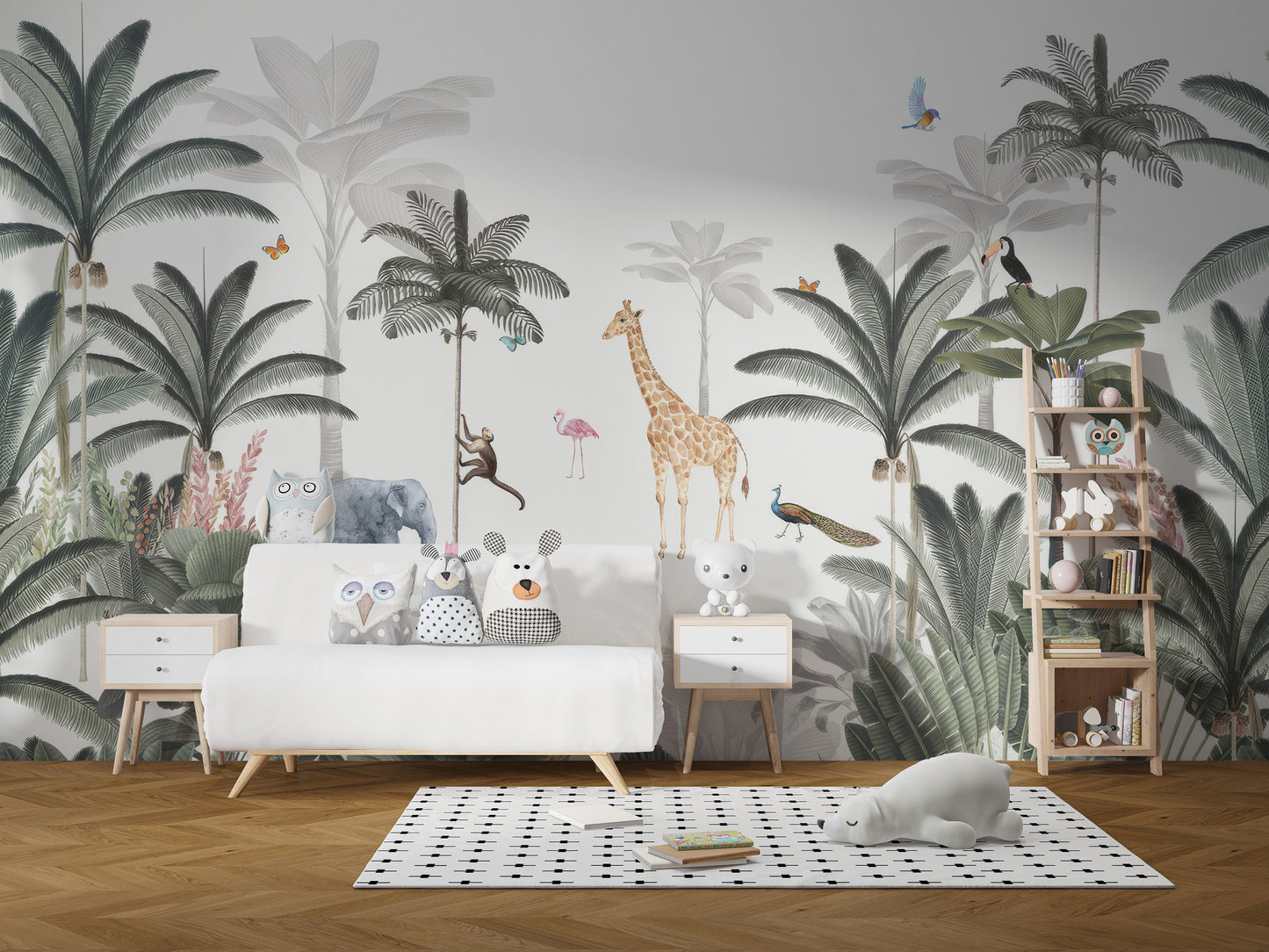 Exotic Jungle Wall Mural for a lush, tropical escape